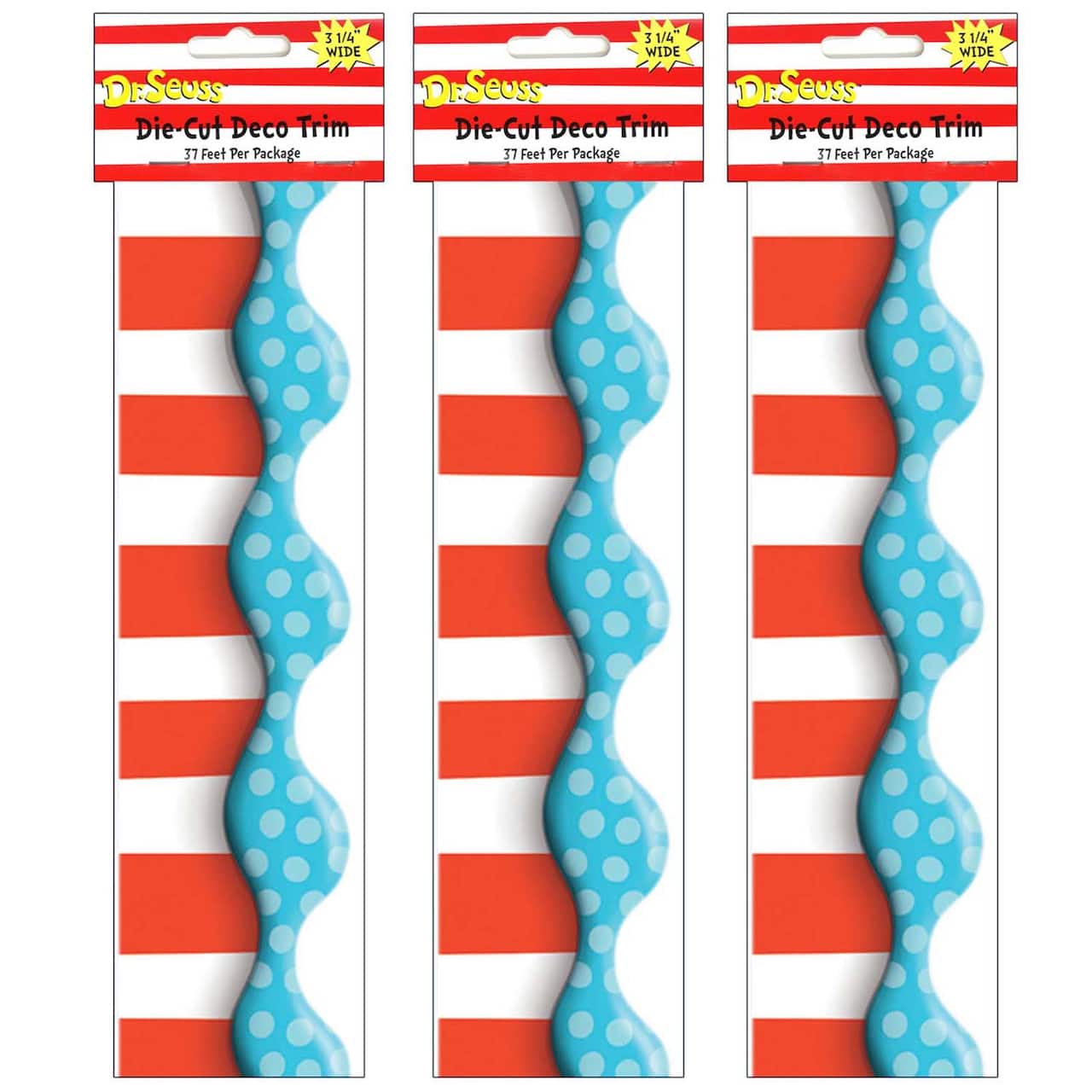 Eureka Deco Trim® Dr. Seuss™ Dimensional Look Extra Wide Die Cut Border, 111ft.